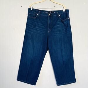 Gloria Vanderbilt Capri Jeans Womens Plus Size 18 Amanda Blue Stretch Straight